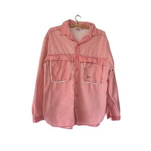Tarponwear pink fishing shirt vented gorpcore outdoor shirt M